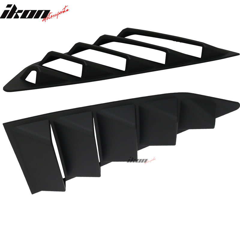 Fits 16-24 Chevy Camaro IKON Style Rear Window Louver + 2PCS Side Window Louvers