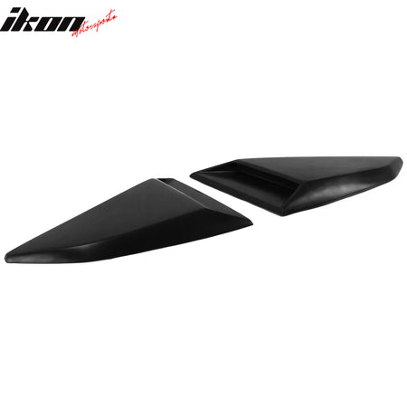 Fits 16-23 Chevy Camaro Quarter Side Window Louvers Scoops Unpainted Black - PU