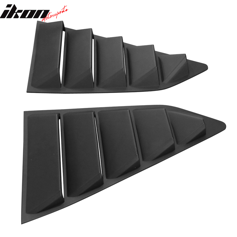 Fits 14-19 Chevrolet Corvette C7 Classic Side + Rear Window Louvers Matte Black