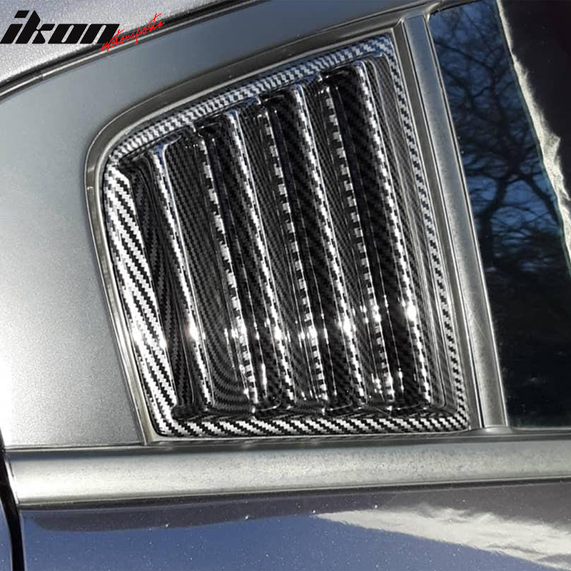 IKON MOTORSPORTS, Side Window Scoop Louver & Rear Cover Compatible