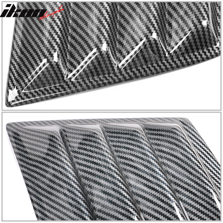 Fits 11-23 Dodge Charger V2 Style Window Louver Sun Windshield Gloss Black