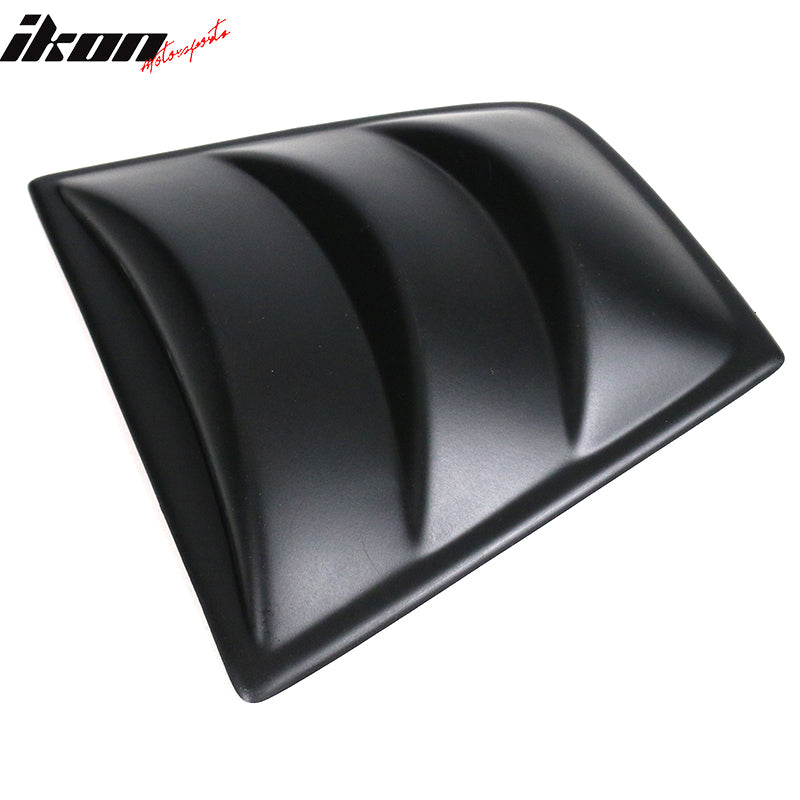 IKON MOTORSPORTS, Side Louver Compatible With 2011-2023 Dodge Charger, V3 Style Matte Black PP Window Vents Guards