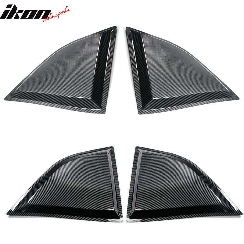 Fits 08-23 Dodge Challenger XE V2 Style Rear Side Window Louver Scoops - PP
