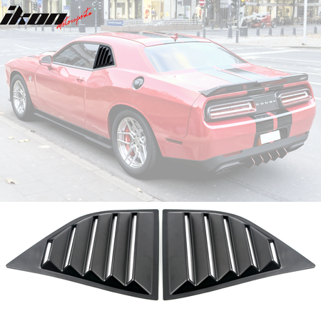 Fits 08-23 Dodge Challenger XE V2 Style Rear Side Window Louver