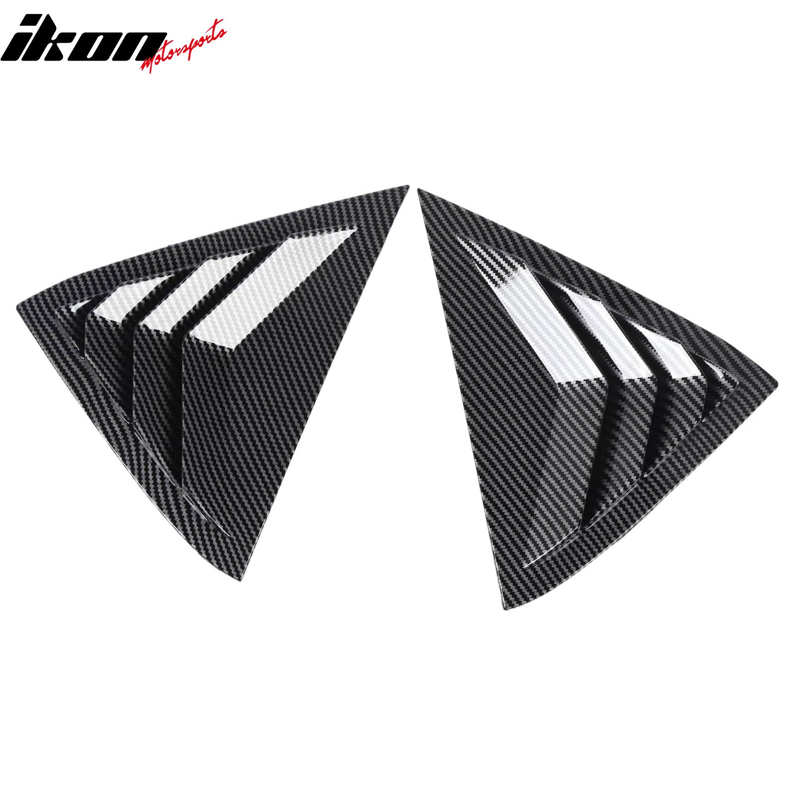 Fits 11-19 Ford Fiesta Hatchback Side Window Louvers Scoop Carbon Fiber Print