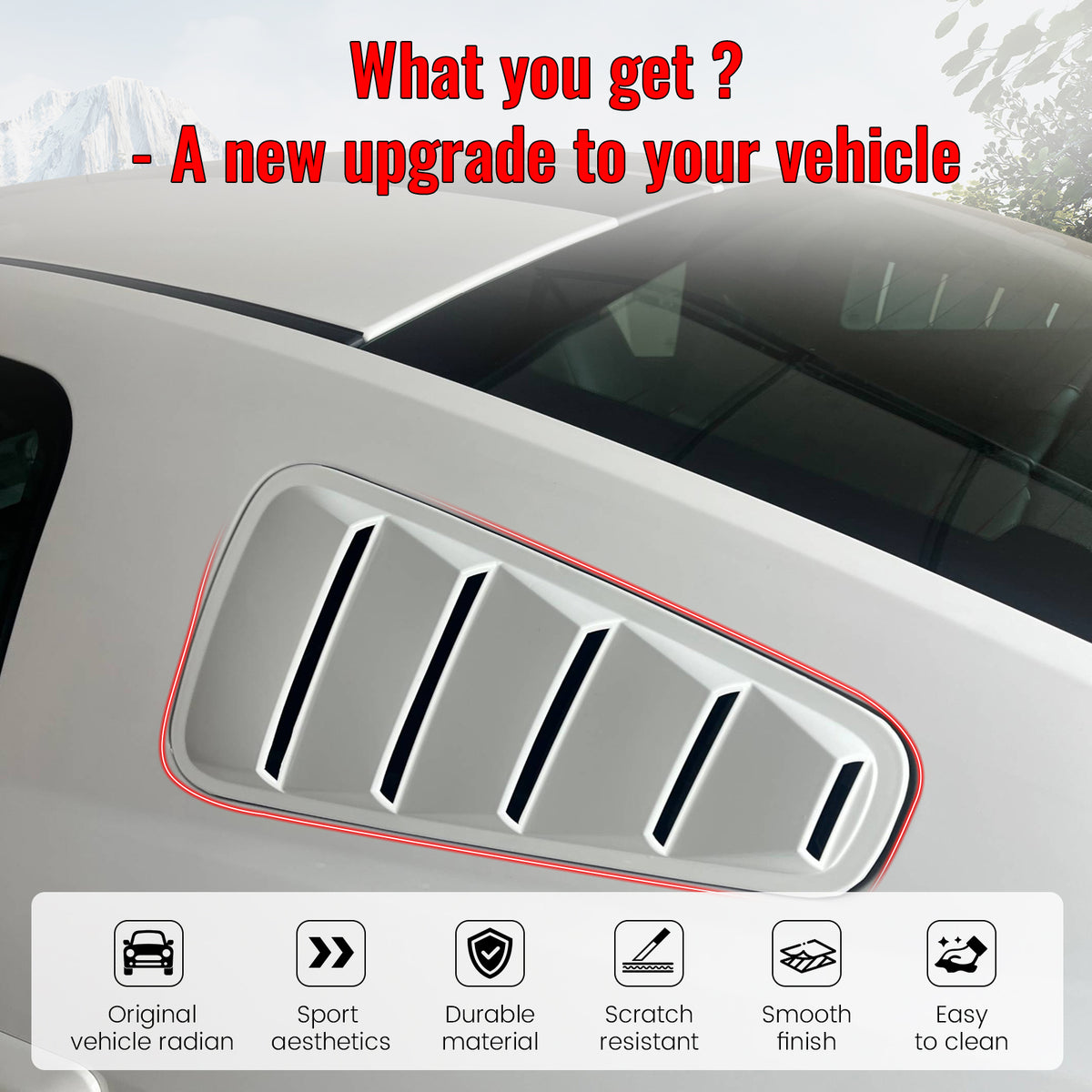 Fit 2005-2009 Ford Mustang V6 Pre Painted Window Delete Panels Painted #HP