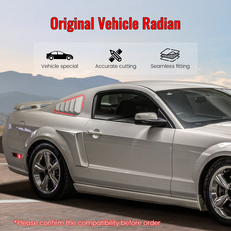 Fits 05-09 Ford Mustang V6 OE Style Side Quarter Window Louver Painted #HP White