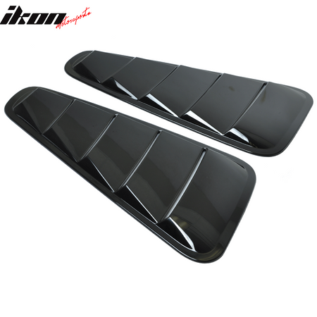 Fits 05-09 Ford Mustang V6 OE Style Side Quarter Window Louver Painted #UA Black