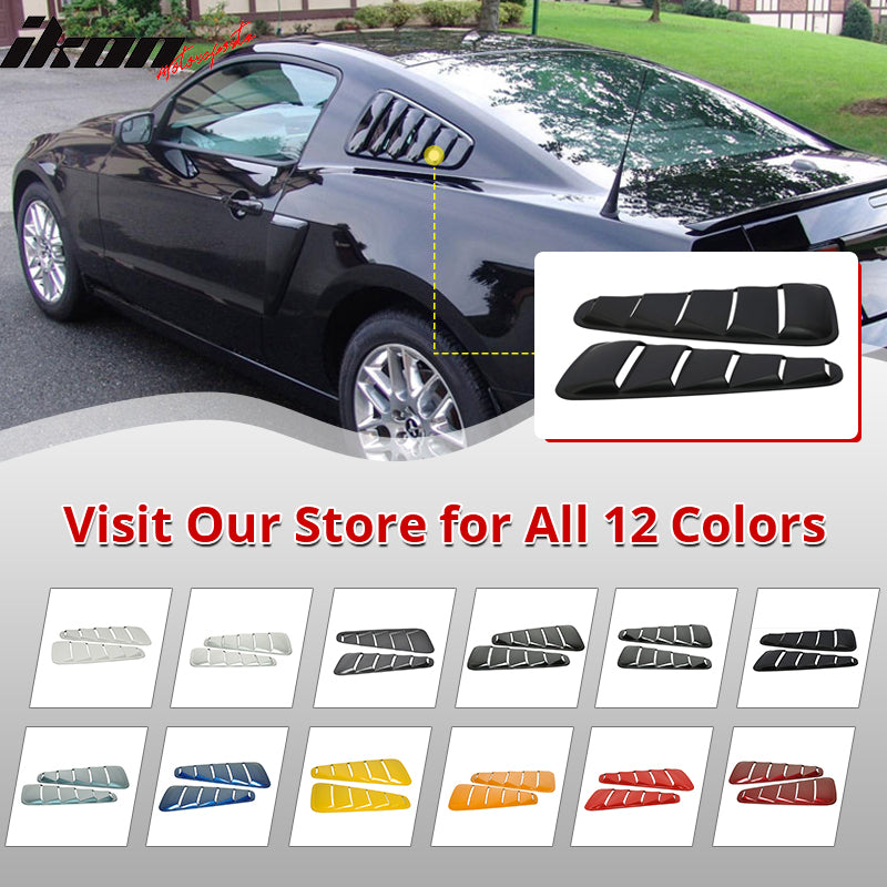 Compatible With 05-09 Ford Mustang Quarter Side Window Louvers Board