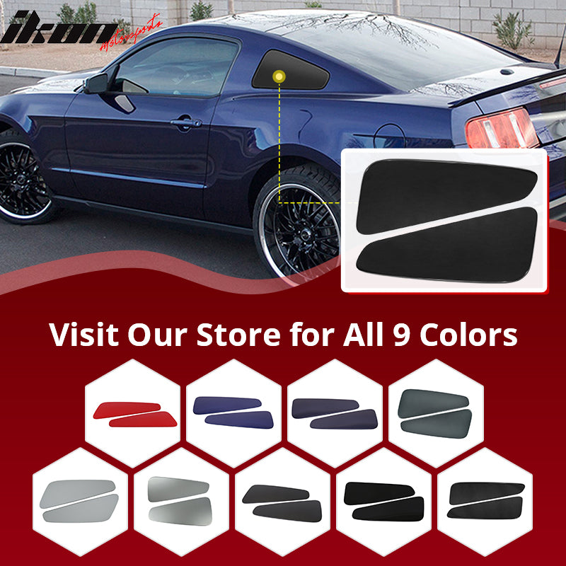 Compatible With 10-14 Ford Mustang Rear Quarter Window Delete Panels