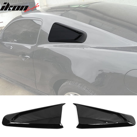 Fits 10-14 Ford Mustang IKON Style Side Quarter Window Louver Cover