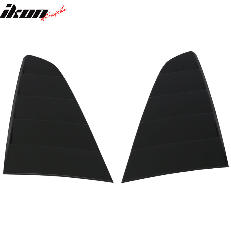 Fits 15-23 Ford Mustang Coupe IKON V2 Rear + CV Style Side Window Louver Scoops
