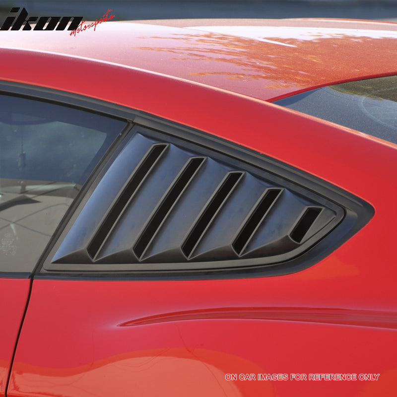 For 15-23 Ford Mustang OE Style Side Unpainted Window Louvers