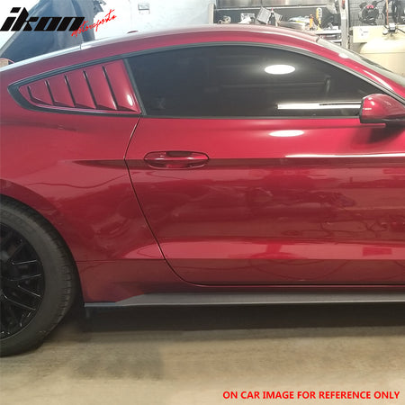 For 15-23 Ford Mustang OE Style Side Unpainted Window Louvers