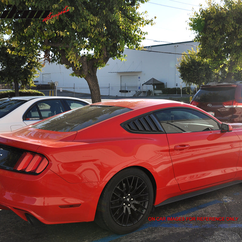 For 15-23 Ford Mustang OE Style Side Unpainted Window Louvers