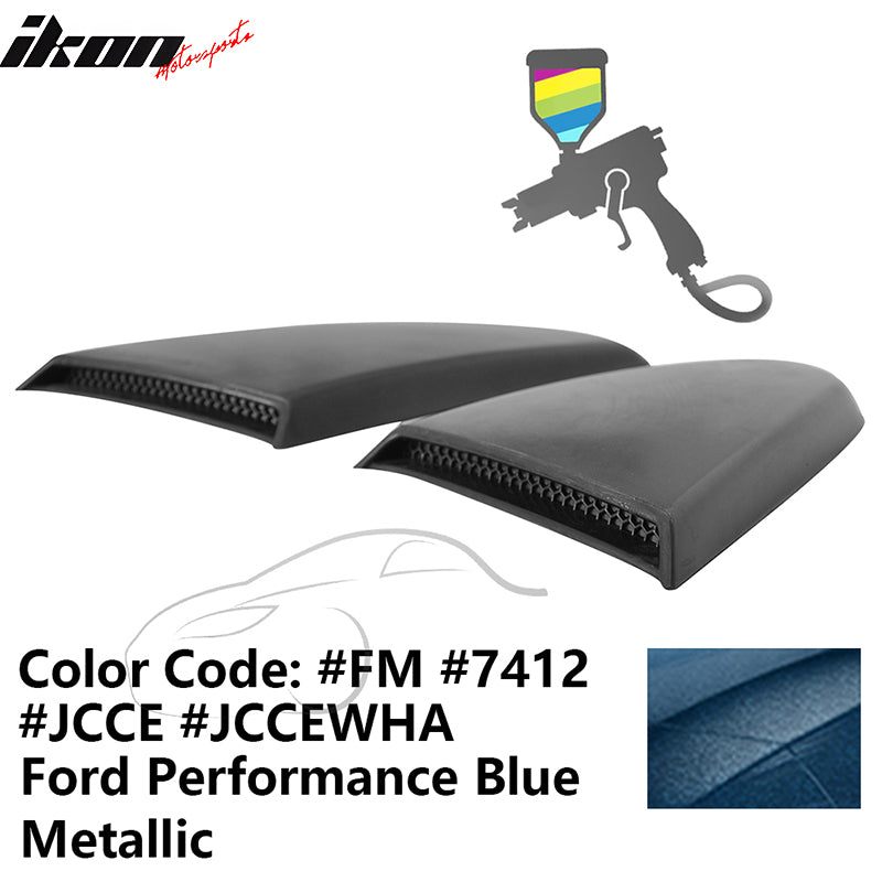 2015-2023 Mustang R Style Side Quarter Window Louver PU Painted #FM