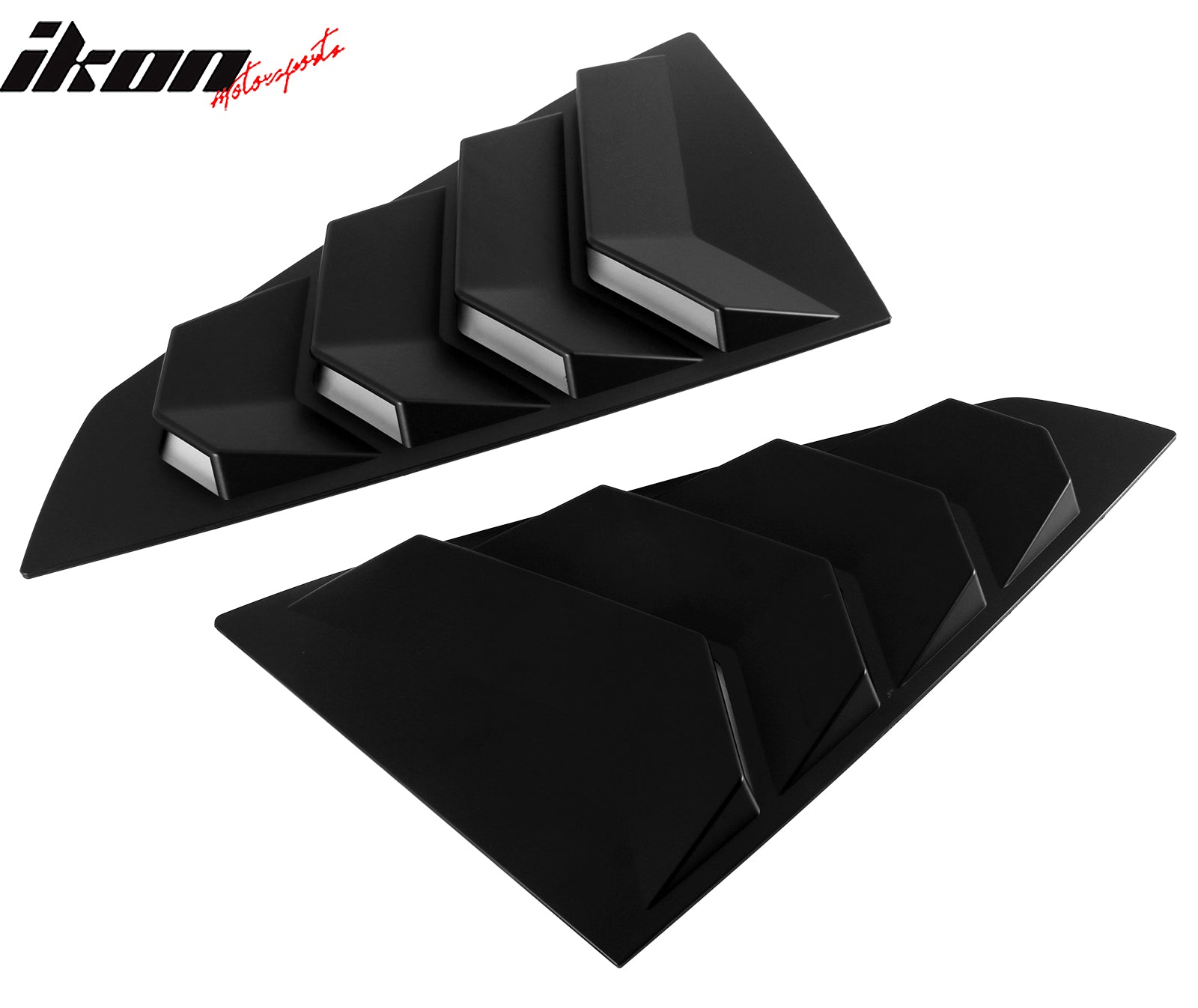 Fits 24-26 Ford Mustang S650 Coupe Side Window Louvers Scoop Vent Matte Black