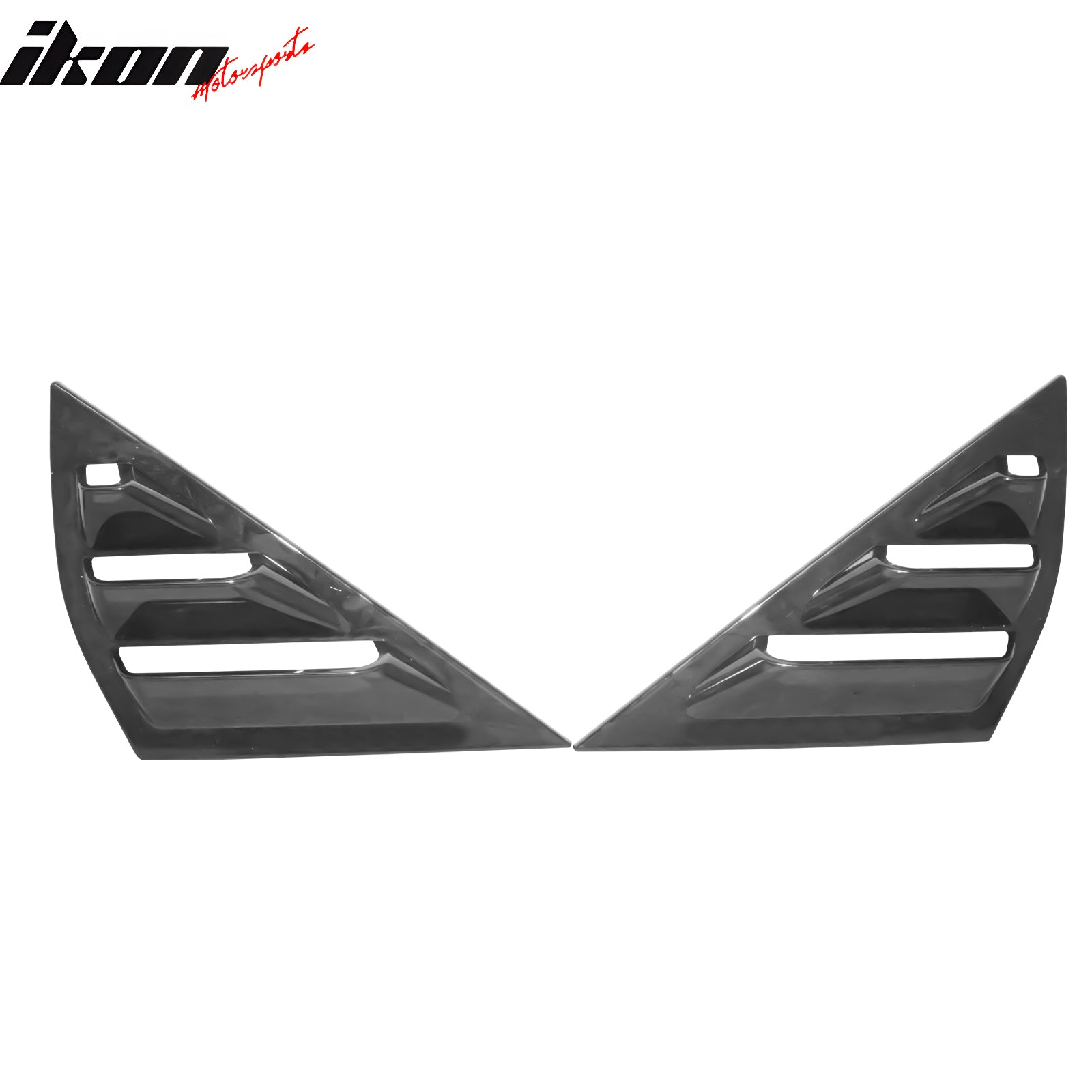 Fits 21-23 Ford Mustang Mach-E 2PC Side Window Louver PC #0FP Absolute Black