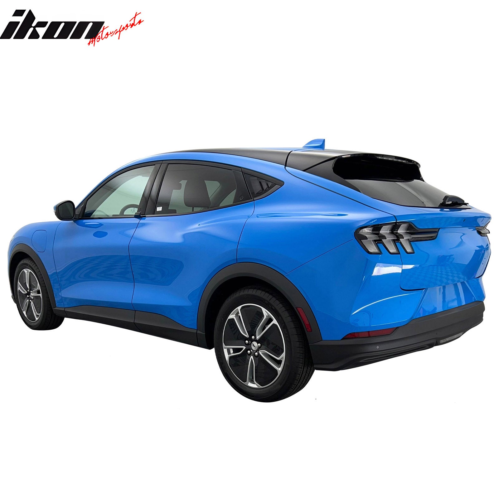 Fits 21-23 Ford Mustang Mach-E Side Window Louver PC #3CCE Vapor Blue Metallic