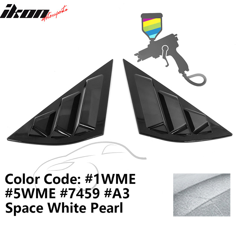 2021-2023 Ford Mustang Mach-E Window Louvers #1WME Space White Pearl