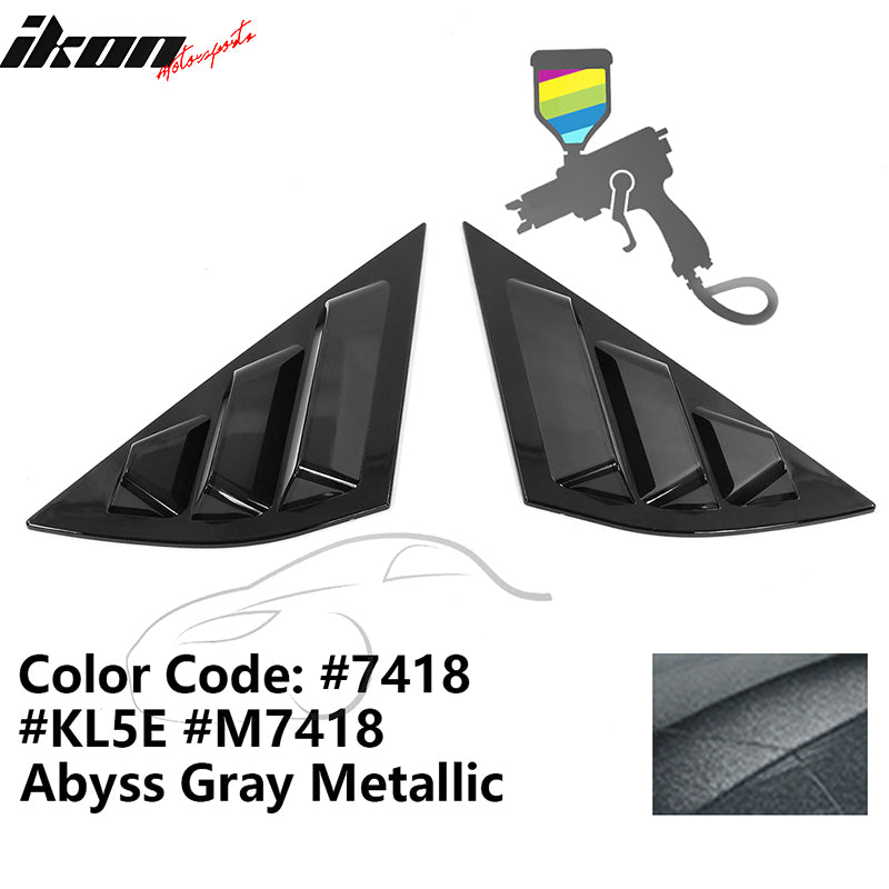 2021-2023 Ford Mustang Mach-E Window Louvers #7418 Abyss Gray Metallic