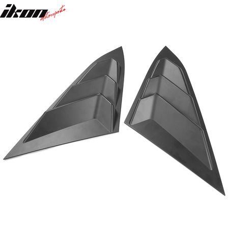 Fits 16-21 Honda Civic Sedan 2PCS Rear Side Quarter Window Louvers Cover ABS