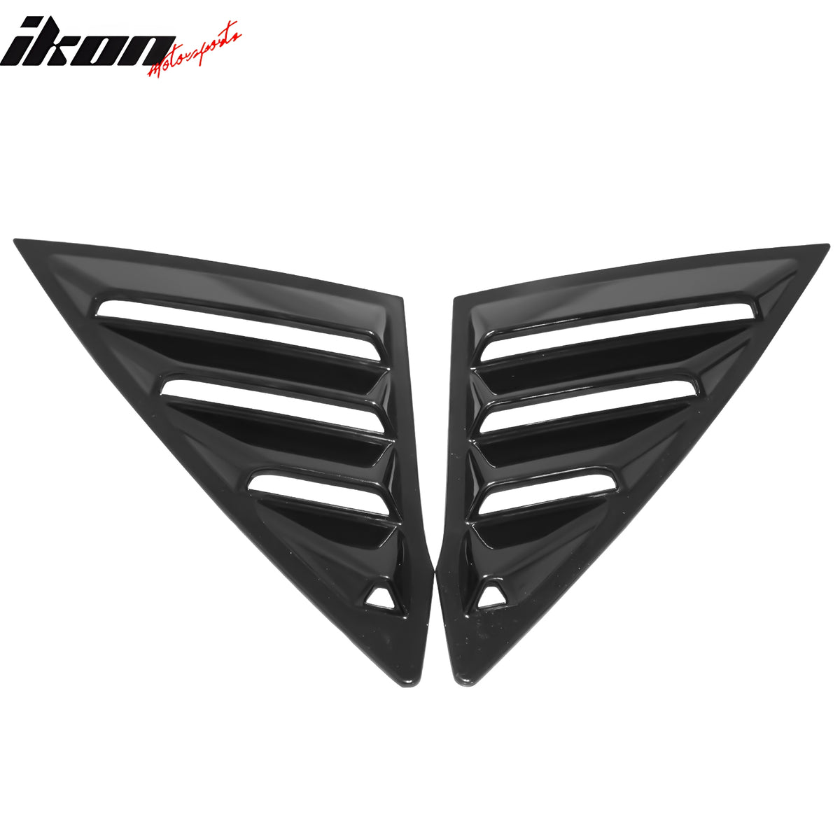 IKON MOTORSPORTS Rear Window Louver Compatible with 2022-2024 Honda Civic 11th Gen Sedan, IKON Style Polycarbonate PC Back Windshield Sun Shade Cover Vent 2PCS