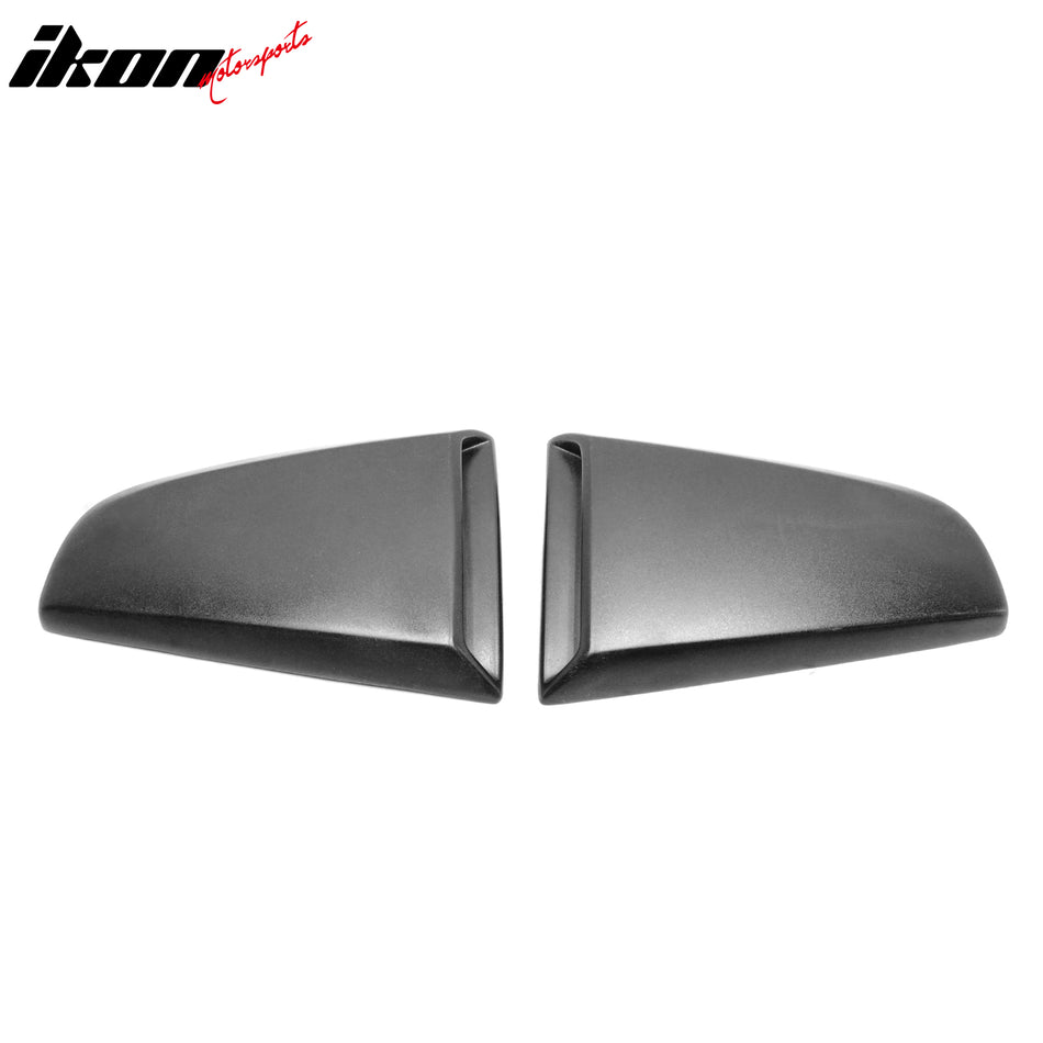 IKON MOTORSPORTS Rear Window Louver Compatible with 2003-2008 Nissan 350Z Coupe, Xenon XE Style Polyurethane PU Back Windshield Sun Shade Cover Vent 2PCS