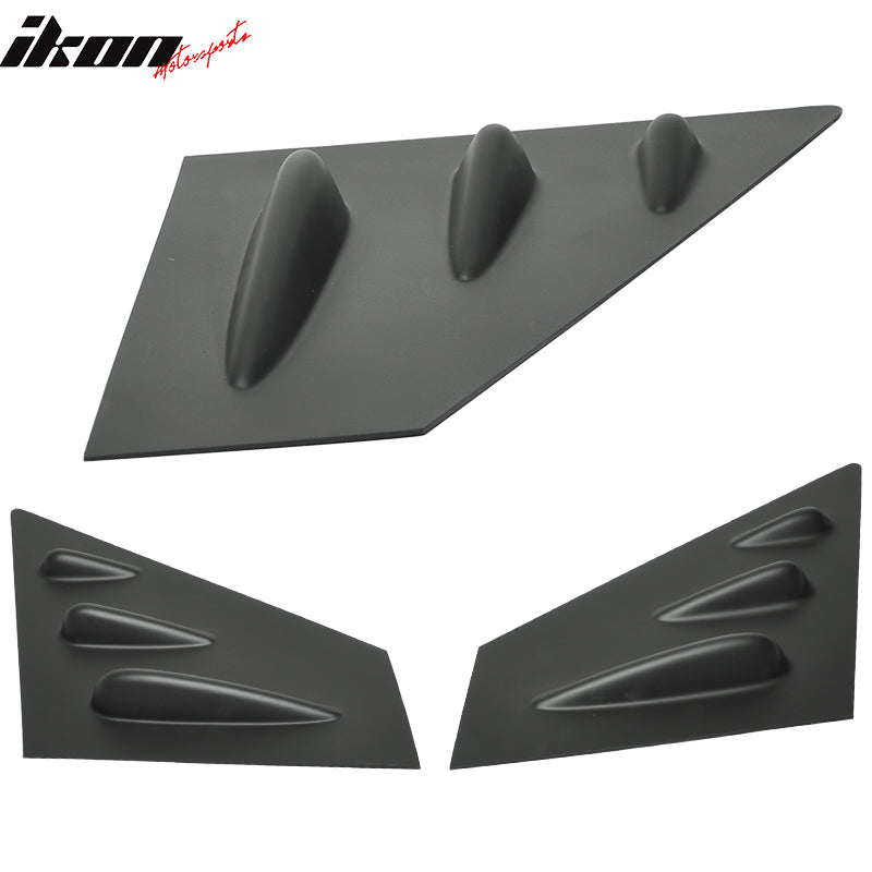 Fits 15-21 Subaru WRX STI Style Matte Black Side Window Louvers Vent Scoop ABS