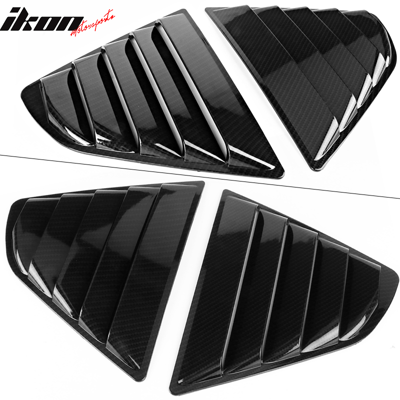 Fits 18-24 Toyota Camry 2PCS Side Window Louvers Scoop Carbon Fiber Hydro Dip