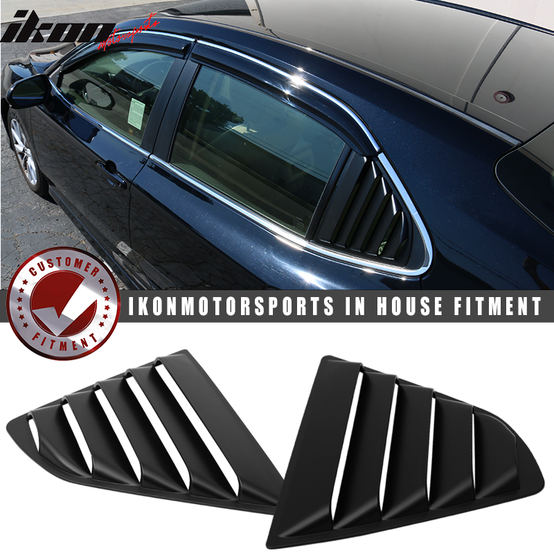 2018-2024 Toyota Camry Unpainted Black Side Window Louvers