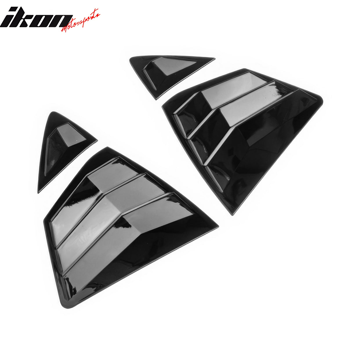 Fits 25-26 Toyota Camry IKON Window Louvers Vent Scoop Covers ABS Gloss Black