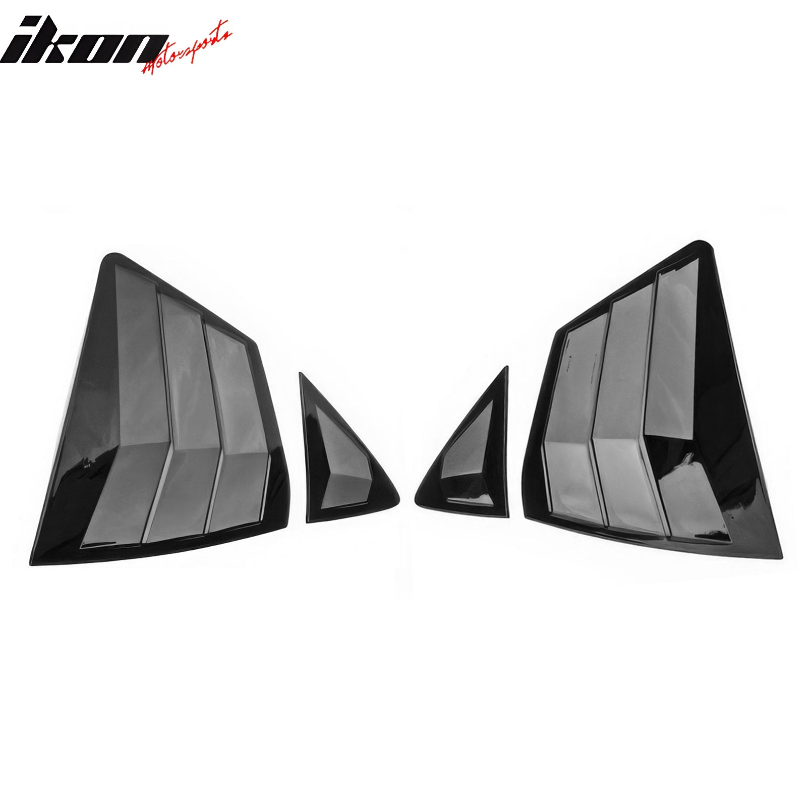 Fits 25-26 Toyota Camry IKON Window Louvers Vent Scoop Covers ABS Gloss Black