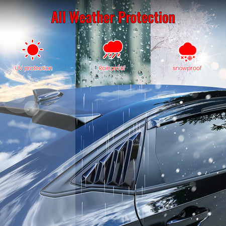 Fits 24-26 Ford Mustang S650 Coupe Side Window Louvers Scoop Vent Matte Black