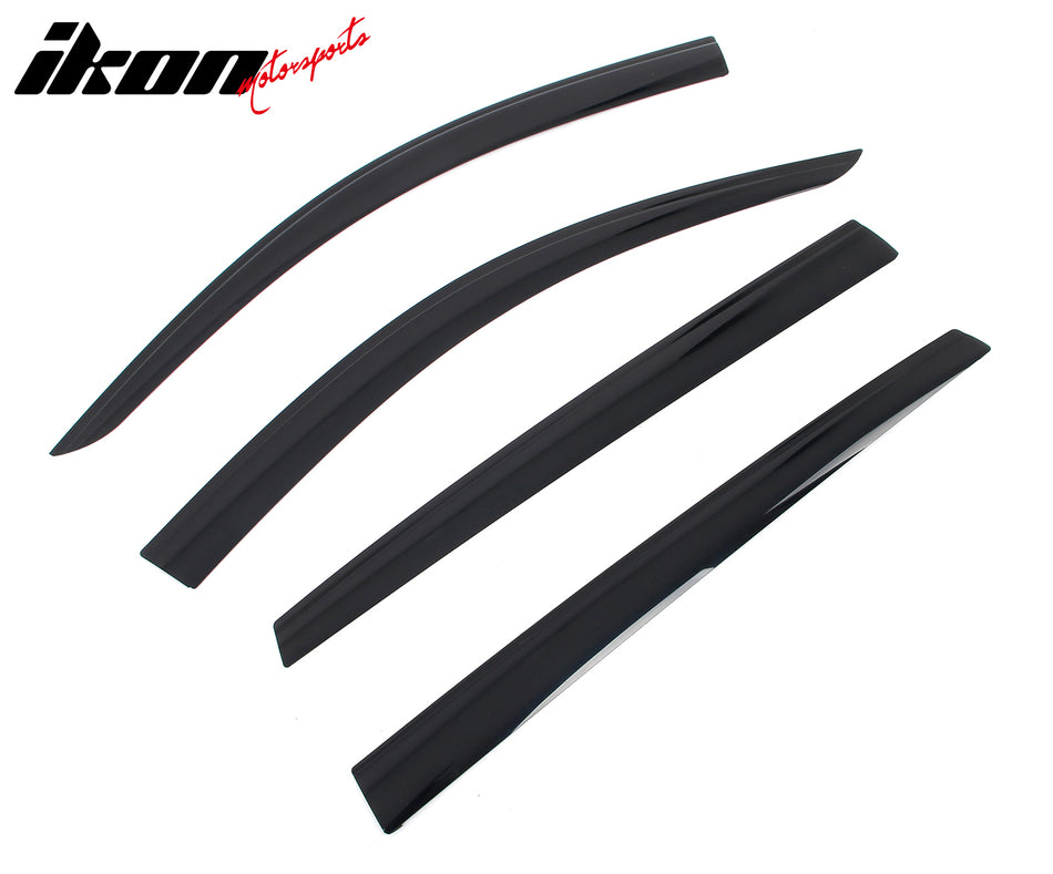 IKON MOTORSPORTS Tape on Low Profile Window Visors, Compatible with 2022-2025 Acura MDX, Acrylic Smoke/Tinted Rain Guards, Side Window Wind Deflectors 4PCS