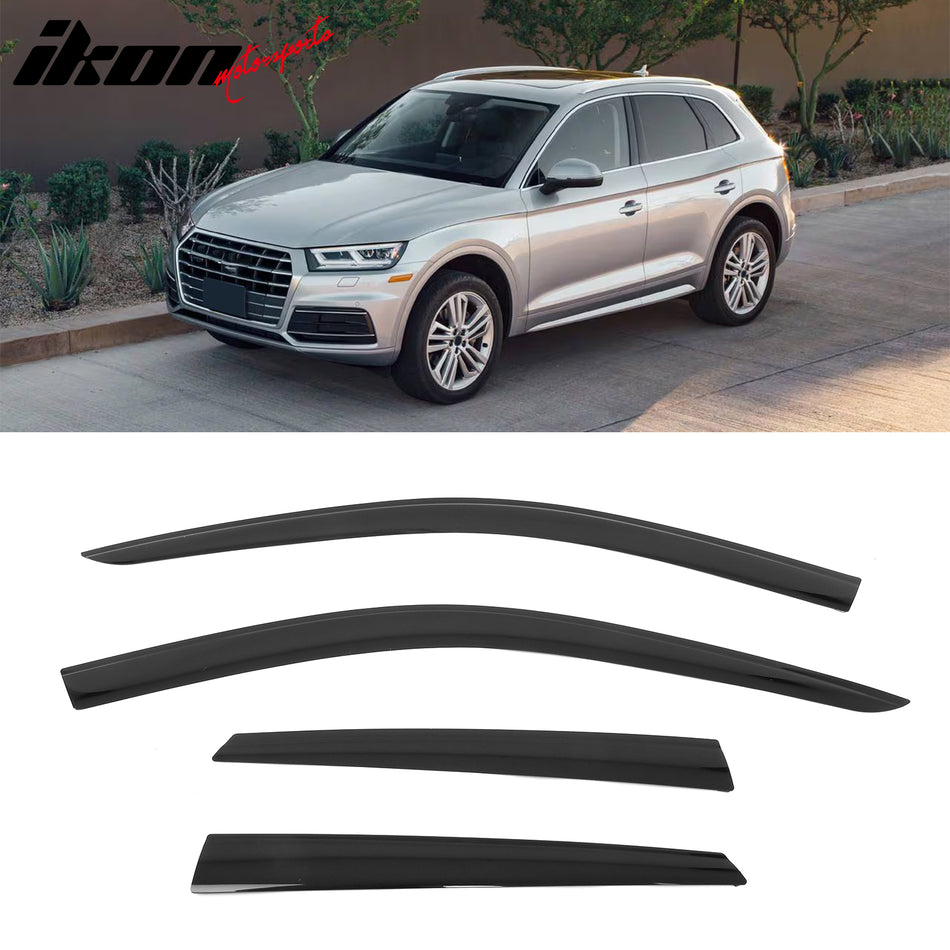 2018-2024 Audi Q5 & SQ5 Low Profile Style Tape-On Smoke Window Visors