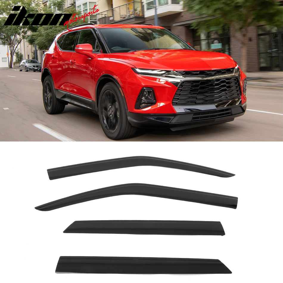 2019-2025 Chevy Blazer Low Profile Style Tape-On Smoke Window Visors