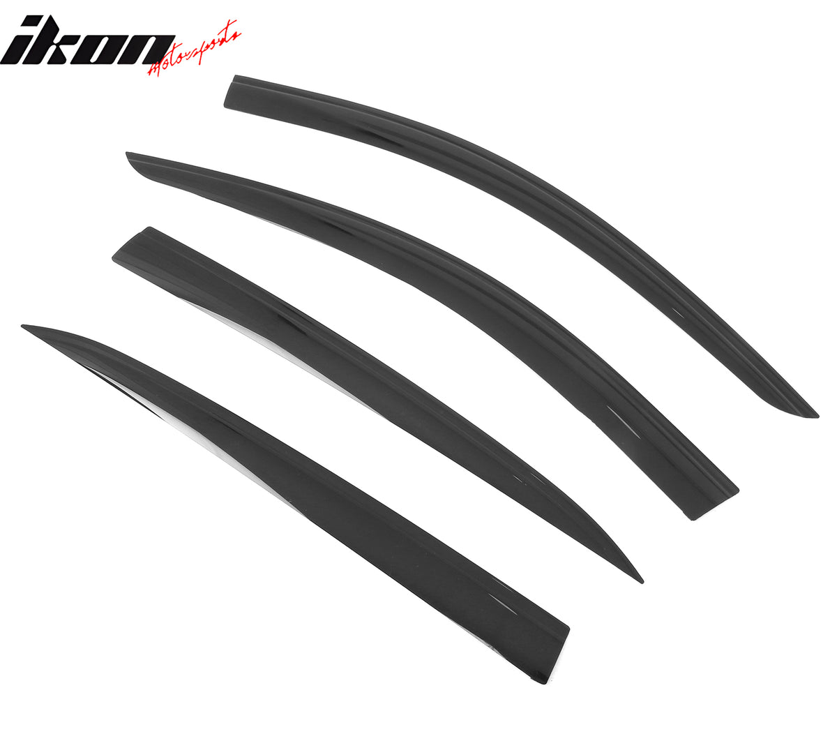 IKON MOTORSPORTS Tape on Low Profile Window Visors Compatible with 2019-2025 Cadillac XT4, Acrylic Smoke/Tinted Rain Guards, Side Window Wind Deflectors 4PCS