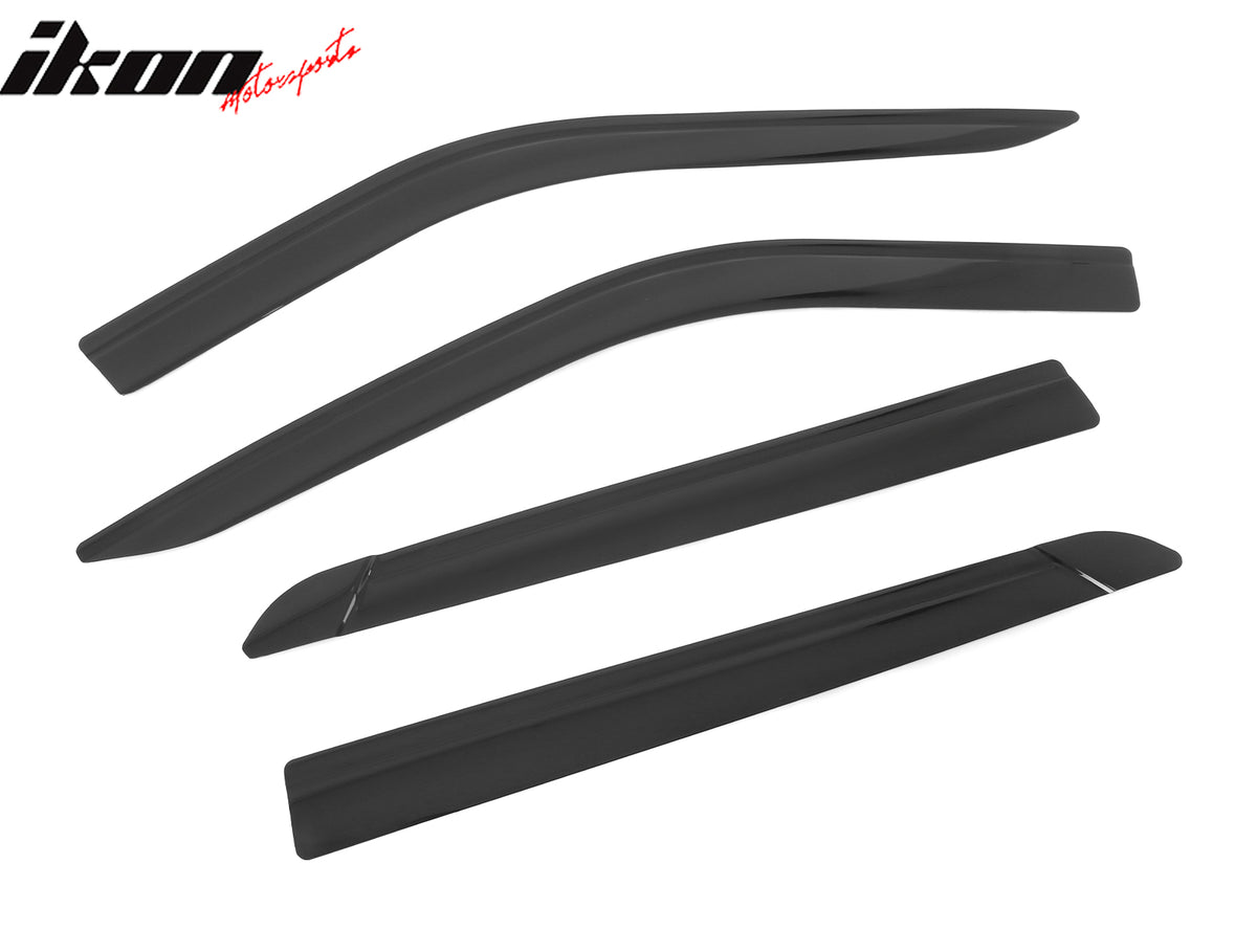 Fits 20-25 Ford Explorer Low Profile Style Tape-On Window Visors Rain Deflectors