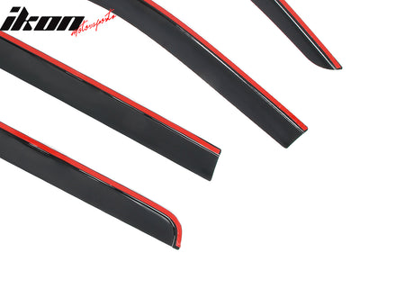 Fits 22-25 Ford Maverick Low Profile Style Tape-On Window Visors Rain Deflectors