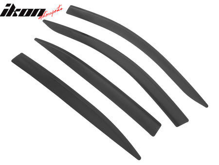 IKON MOTORSPORTS Tape on Low Profile Window Visors, Compatible with 2013-2017 Honda Accord Sedan 4-Door, Acrylic Smoke/Tinted Rain Guards, Side Window Wind Deflectors 4PCS