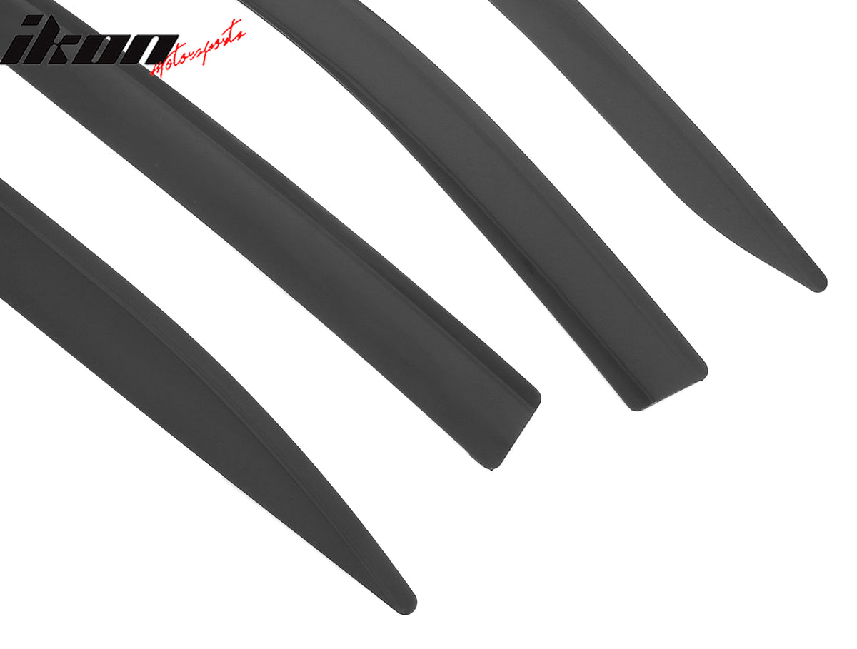 Fits 13-17 Honda Accord Sedan Low Profile Style Tape-On Window Visors Deflectors