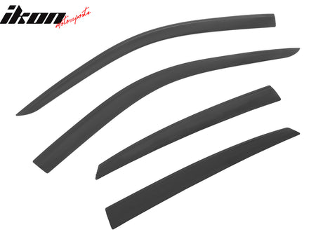 IKON MOTORSPORTS Tape on Low Profile Window Visors, Compatible with 2022-2026 Honda Civic Sedan 4-Door, Acrylic Smoke/Tinted Rain Guards, Side Window Wind Deflectors 4PCS