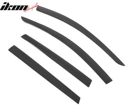 IKON MOTORSPORTS Tape on Low Profile Window Visors, Compatible with 2017-2022 Honda CR-V, Acrylic Smoke/Tinted Rain Guards, Side Window Wind Deflectors 4PCS