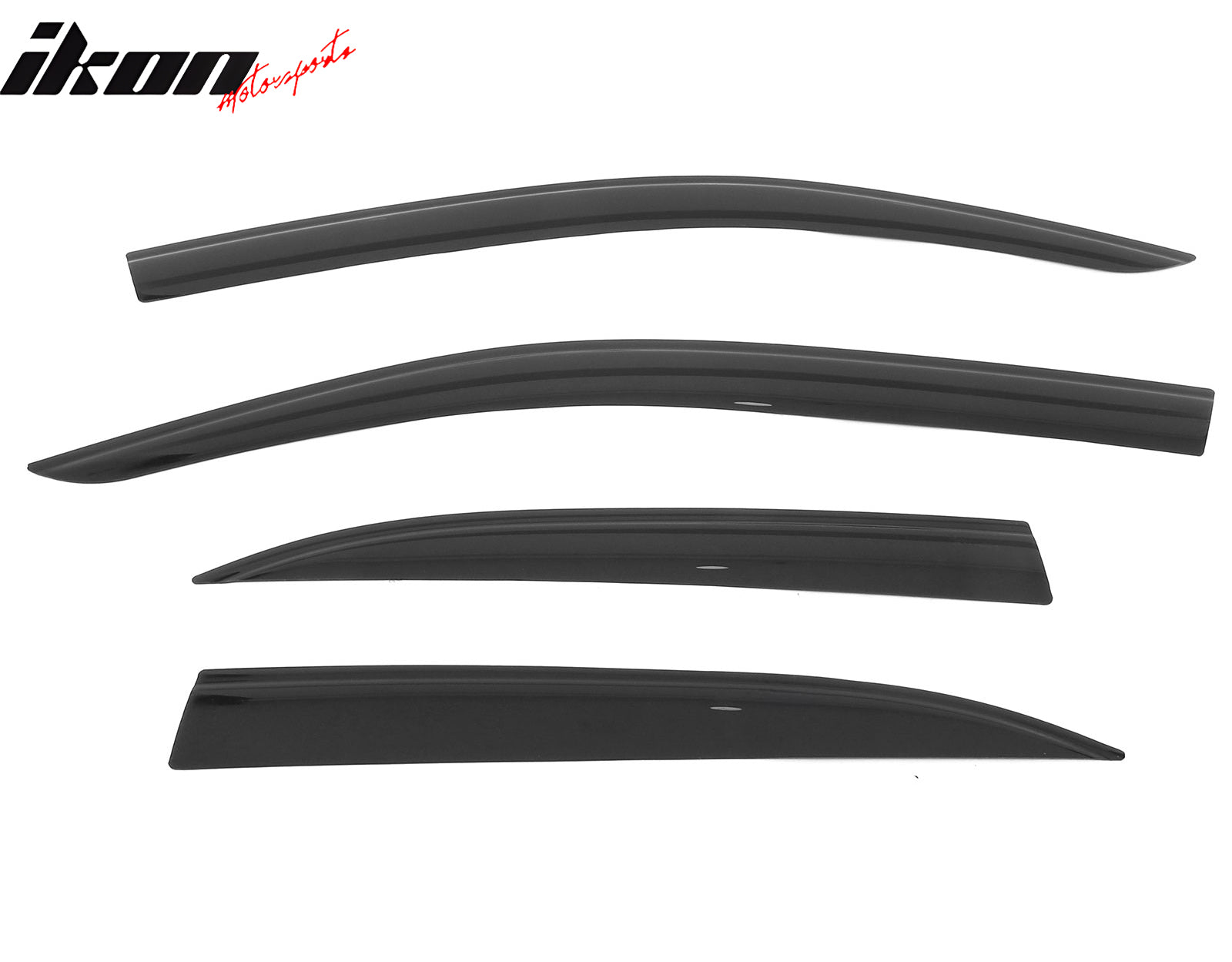 IKON MOTORSPORTS Tape on Low Profile Window Visors, Compatible with 2019-2025 Lexus UX-Series UX200 UX250h UX300h, Acrylic Smoke/Tinted Rain Guards, Side Window Wind Deflectors 4PCS