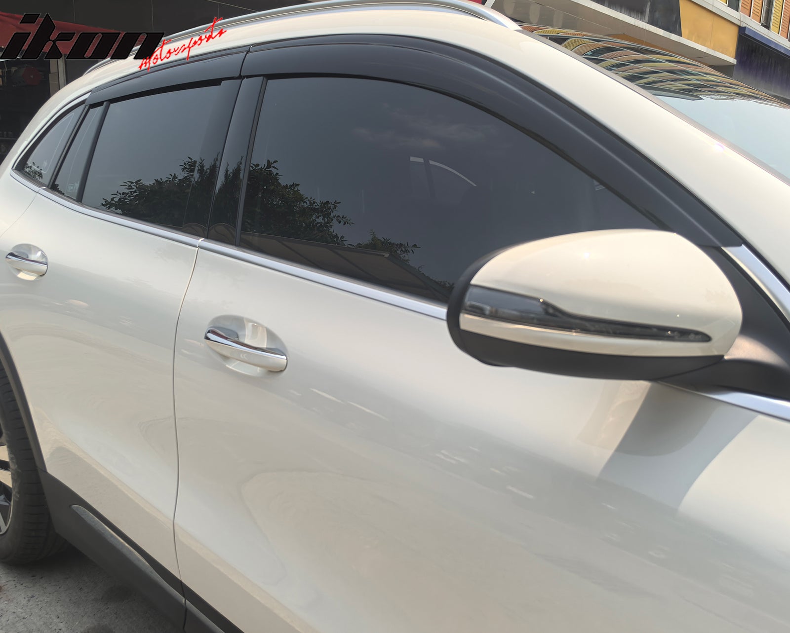 Fits 21-25 Benz H247 GLA-Class Low Profile Style Tape-On Window Visors Deflector