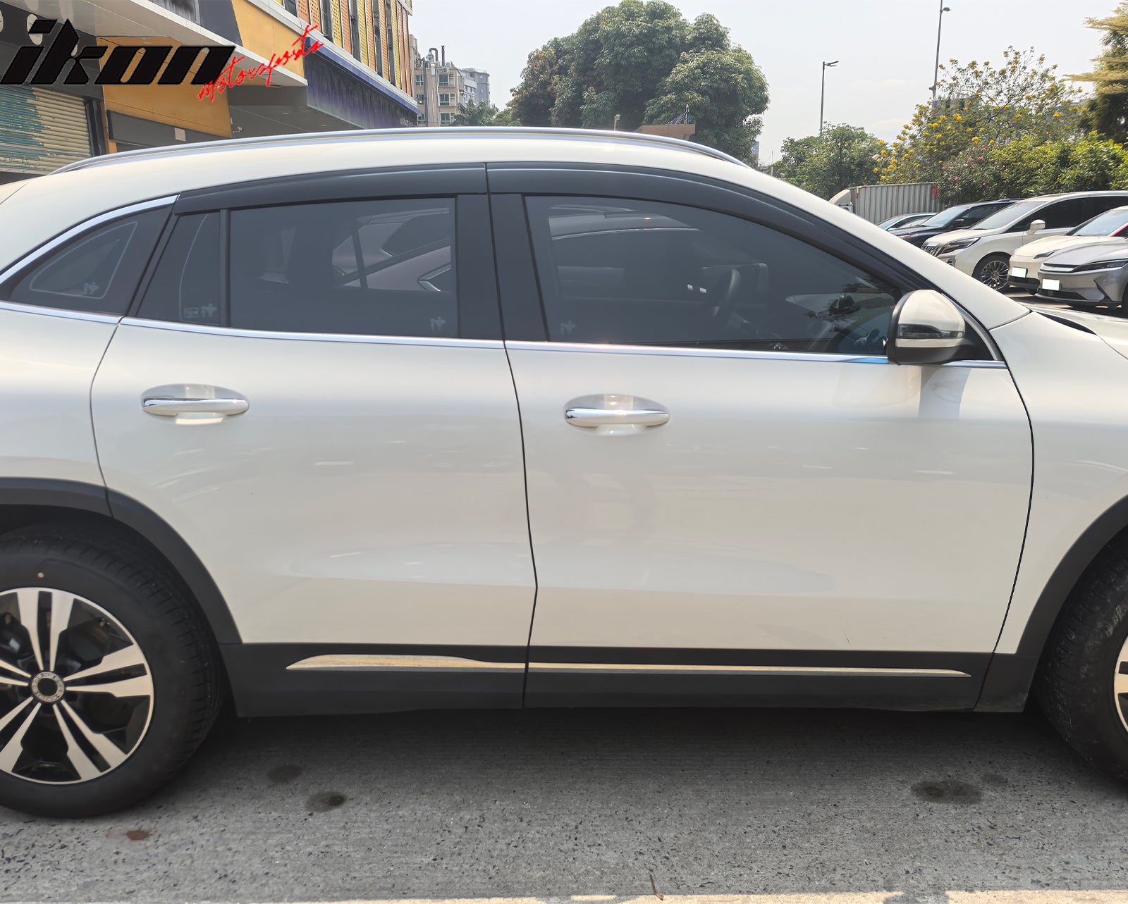 Fits 21-25 Benz H247 GLA-Class Low Profile Style Tape-On Window Visors Deflector