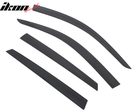 IKON MOTORSPORTS Tape on Low Profile Window Visors, Compatible with 2016-2022 Benz X253 GLC-Class SUV (Not Fit Coupe), Acrylic Smoke/Tinted Rain Guards, Side Window Wind Deflectors 4PCS