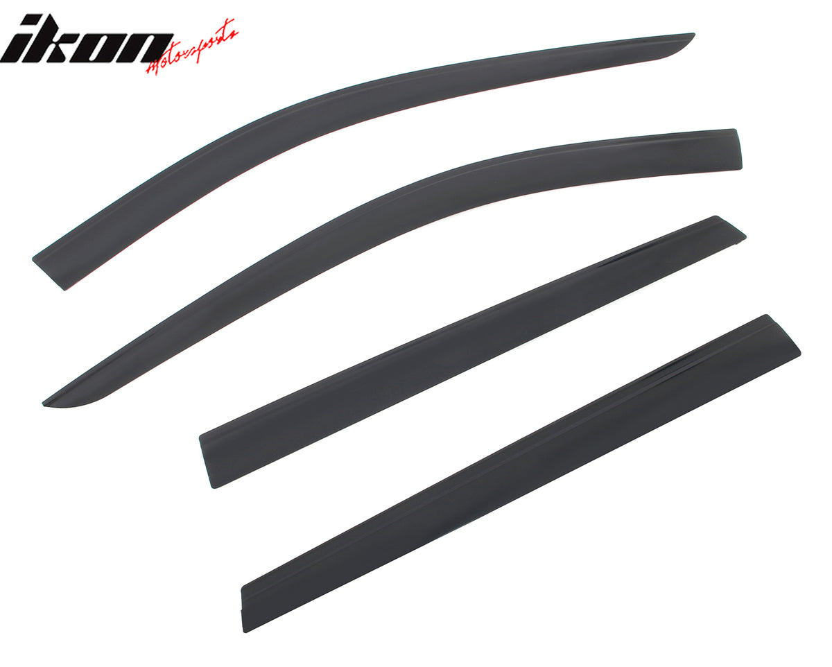 Fits 14-20 Nissan Rogue Low Profile Style Tape-On Window Visors Rain Deflectors