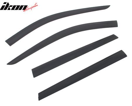 Fits 14-20 Nissan Rogue Low Profile Style Tape-On Window Visors Rain Deflectors